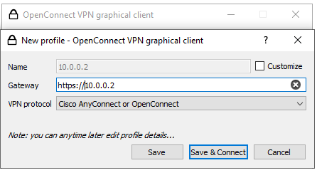 Edit VPN Profile