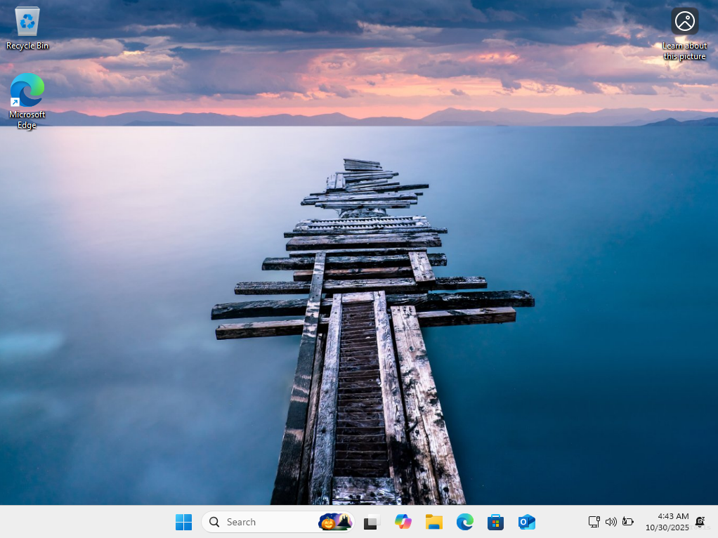 Windows 11 installed desktop